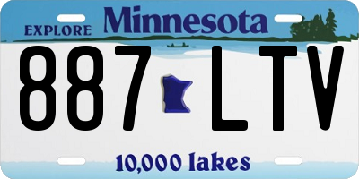 MN license plate 887LTV