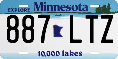 MN license plate 887LTZ
