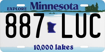 MN license plate 887LUC