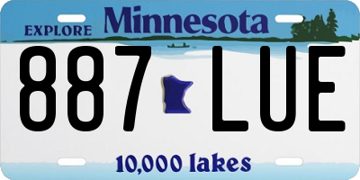 MN license plate 887LUE