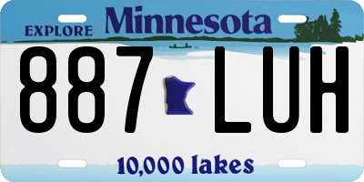 MN license plate 887LUH