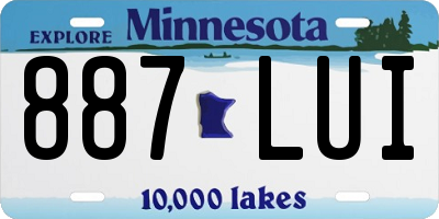 MN license plate 887LUI