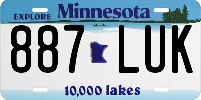 MN license plate 887LUK