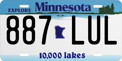 MN license plate 887LUL