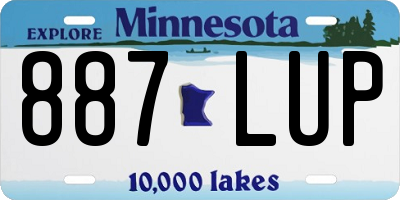MN license plate 887LUP