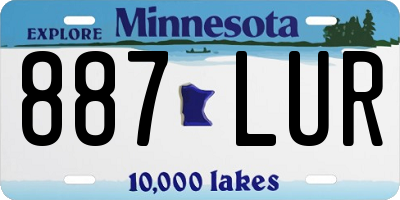 MN license plate 887LUR
