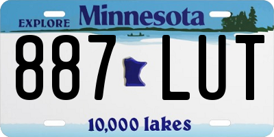 MN license plate 887LUT