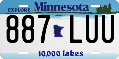 MN license plate 887LUU