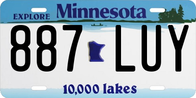 MN license plate 887LUY