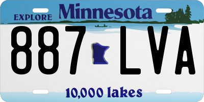 MN license plate 887LVA