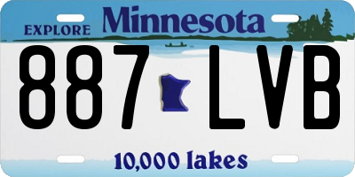 MN license plate 887LVB