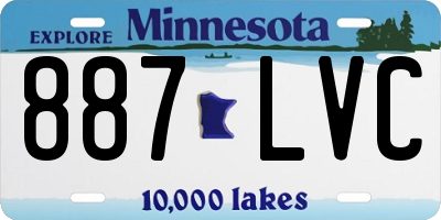 MN license plate 887LVC