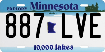 MN license plate 887LVE