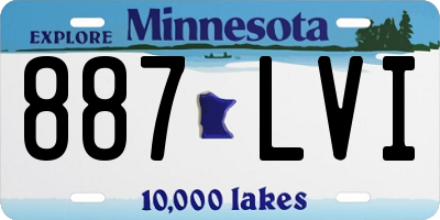 MN license plate 887LVI