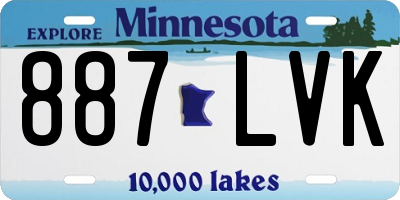 MN license plate 887LVK