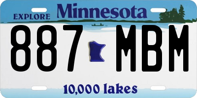 MN license plate 887MBM