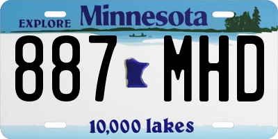 MN license plate 887MHD