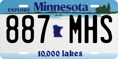 MN license plate 887MHS