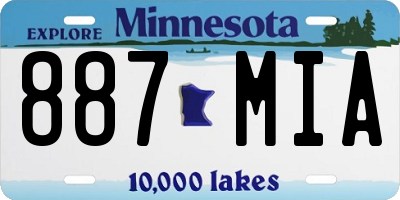 MN license plate 887MIA