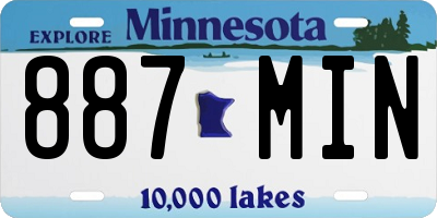 MN license plate 887MIN