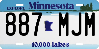 MN license plate 887MJM