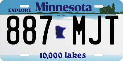 MN license plate 887MJT