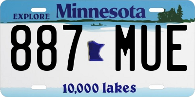 MN license plate 887MUE