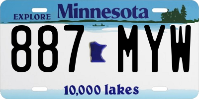 MN license plate 887MYW