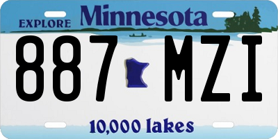 MN license plate 887MZI