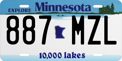 MN license plate 887MZL