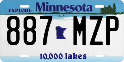 MN license plate 887MZP