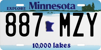 MN license plate 887MZY