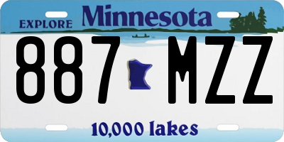 MN license plate 887MZZ