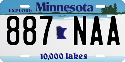 MN license plate 887NAA