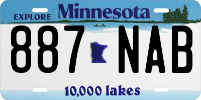 MN license plate 887NAB