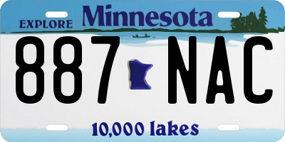 MN license plate 887NAC