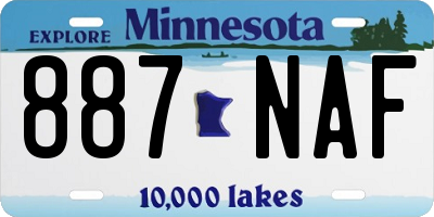 MN license plate 887NAF