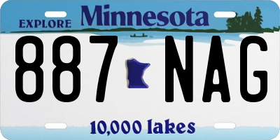 MN license plate 887NAG
