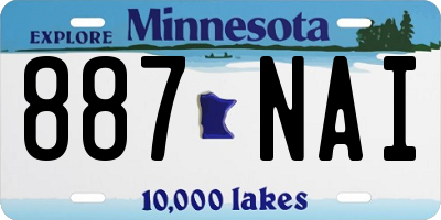 MN license plate 887NAI