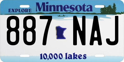 MN license plate 887NAJ