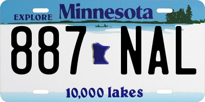 MN license plate 887NAL