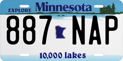 MN license plate 887NAP
