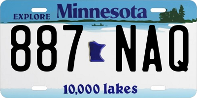 MN license plate 887NAQ