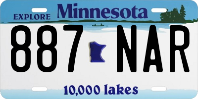 MN license plate 887NAR