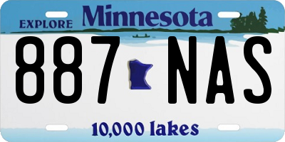 MN license plate 887NAS