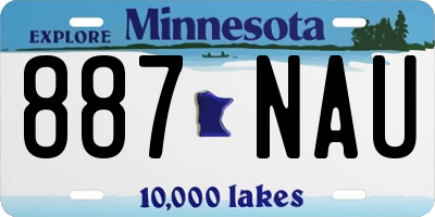 MN license plate 887NAU