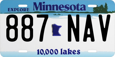 MN license plate 887NAV