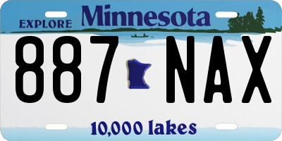 MN license plate 887NAX