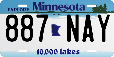 MN license plate 887NAY