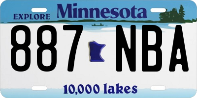MN license plate 887NBA